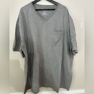 Duluth Trading Co Gray Short Sleeve V-Neck Longtail Tee Size 3XL